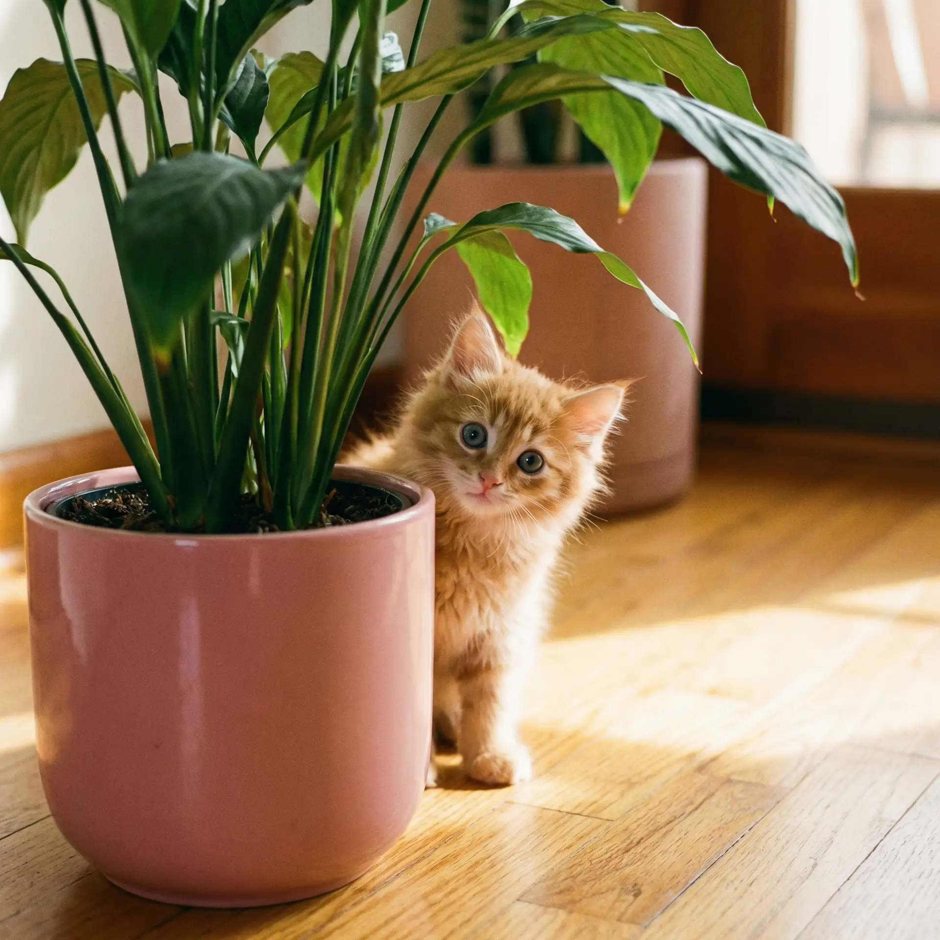 小猫从花盆后探头 - 葫芦娃在线观看免费IOS